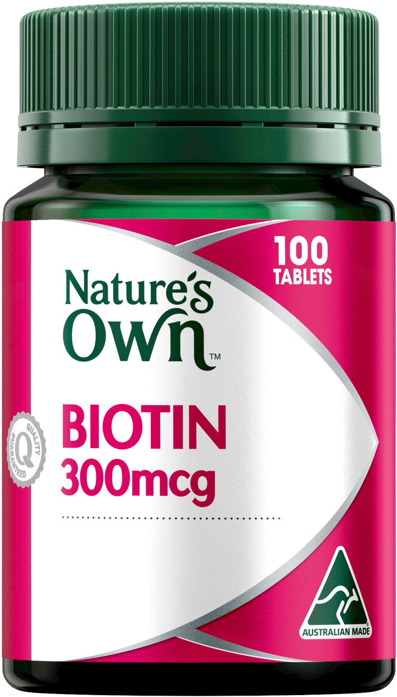 Natures Own Biotin 300mcg 100 Tablets