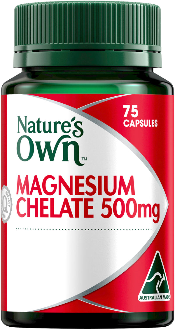 Natures Own Magnesium Chelate 500mg 75 Caps
