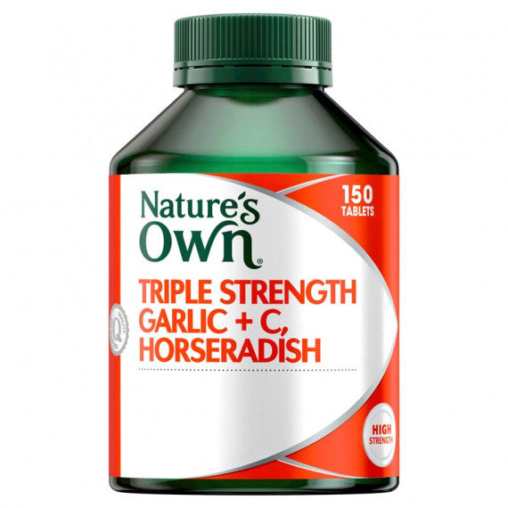 Natures Own Triple Strength Garlic + C & Horseradish Tablets 150 Tabs