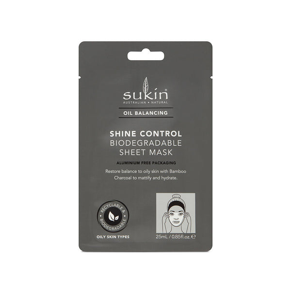 Sukin Oil Balancing Shine Control Biodegradable Sheet Mask 25ml