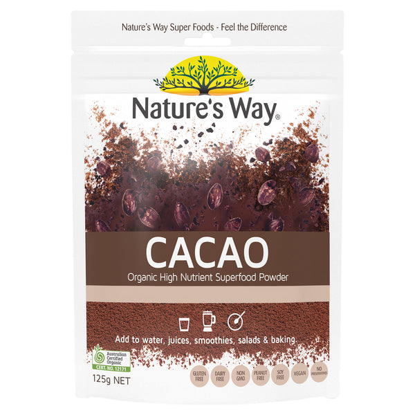 Natures Way Superfoods Cacao Powder 125G
