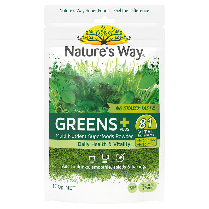 Natures Way Super Greens Plus 100G