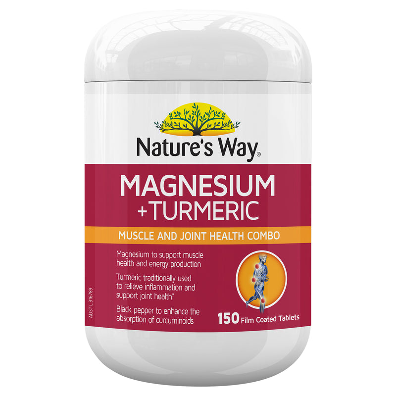 Natures Way Magnesium + Turmeric 150S
