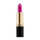 A tube of Revlon Super Lustrous Lipstick in the shade Magnetic Magenta, with a gold and black design.