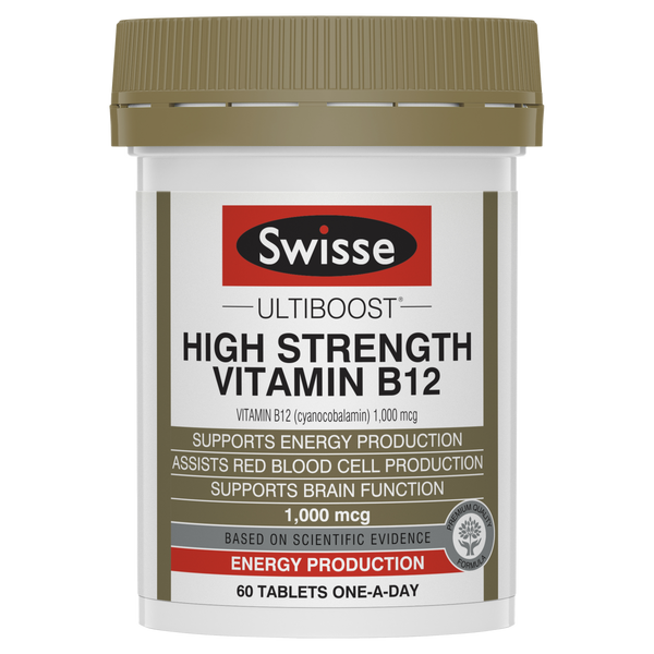 Swisse Ultiboost High Strength Vitamin B12 60 Tabs