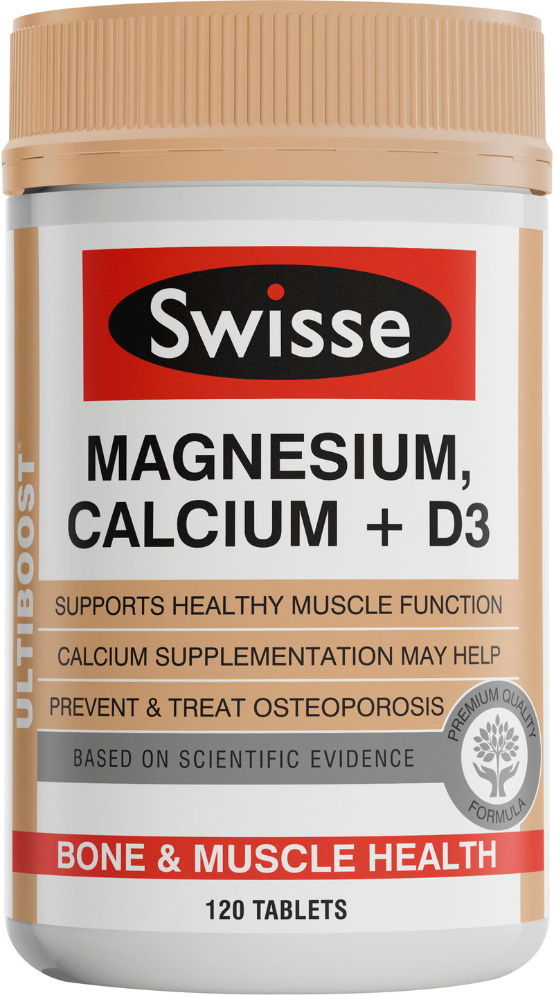 Swisse Ultiboost Magnesium Calcium +Vitamin D 120 Tabs