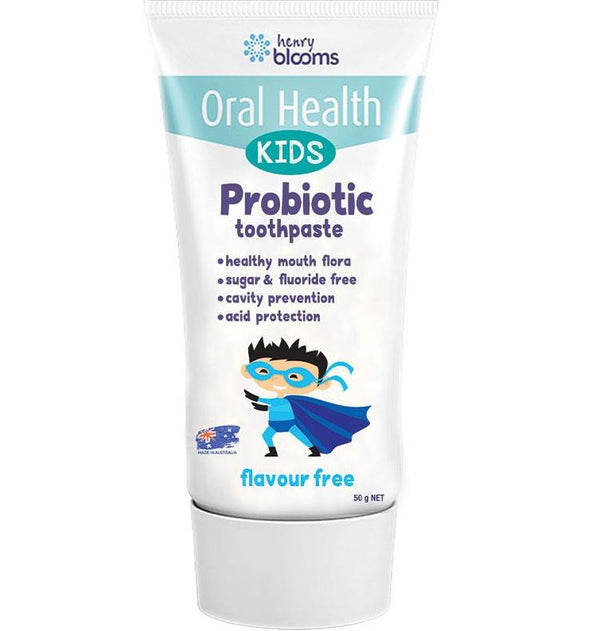 Henry Blooms Probiotic Toothpaste Kids - Flavour Free 50g