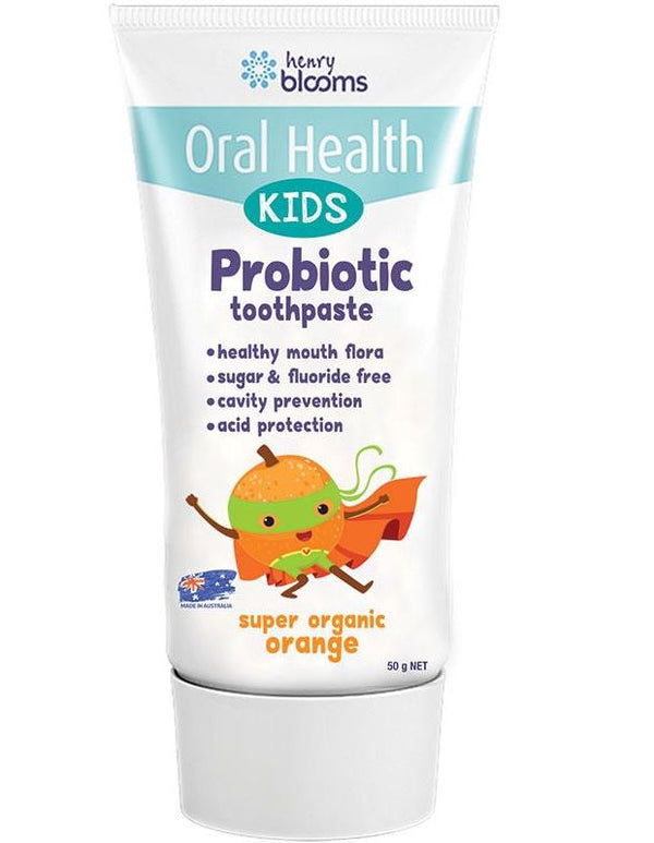 Henry Blooms Probiotic Toothpaste Kids - Organic Orange 50g