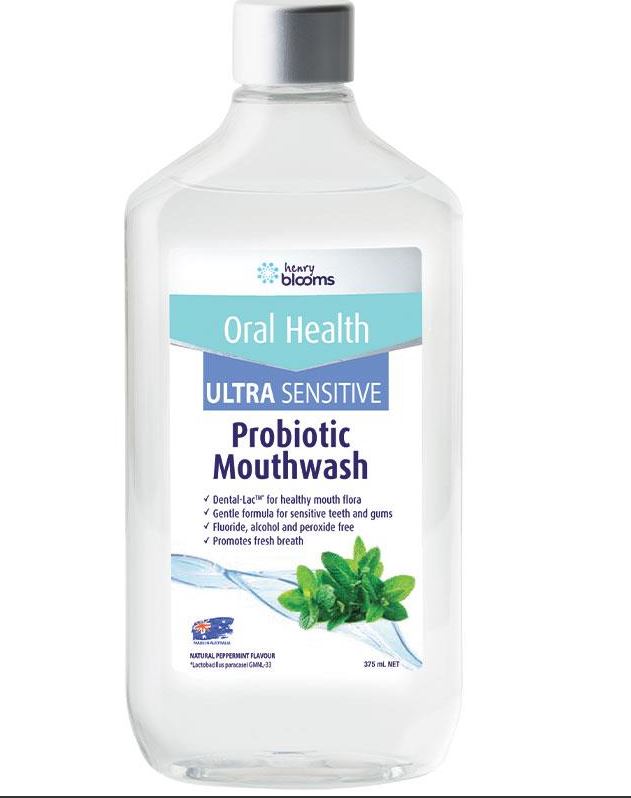 Henry Blooms Probiotic Mouthwash - Ultra Sensitive 375ml