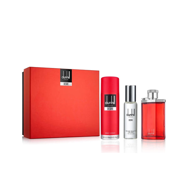 Dunhill Desire Red Gift Set 3pc 100ml EDT,200ml Body Spray,30ml EDT