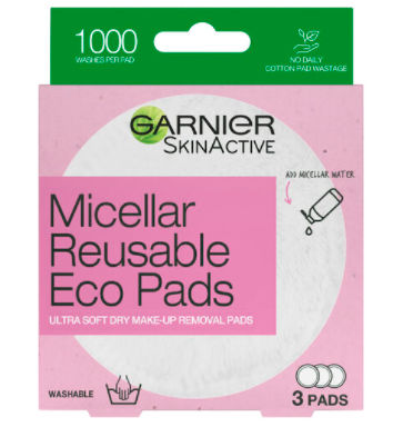 Garnier Micellar Reusable Eco Pads 3pk