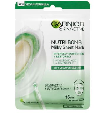 Garnier Nutri Bomb Milky Sheet Mask Hyluronic Acid + Almond Milk