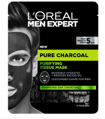 L'oreal Men Expert Pure Charcoal Purifying Tissue Mask 30g 1 Piece
