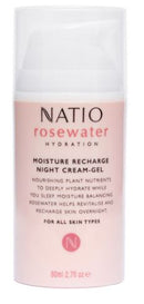 Natio Rosewater Hydration Moisture Recharge Night Cream-Gel 80ml