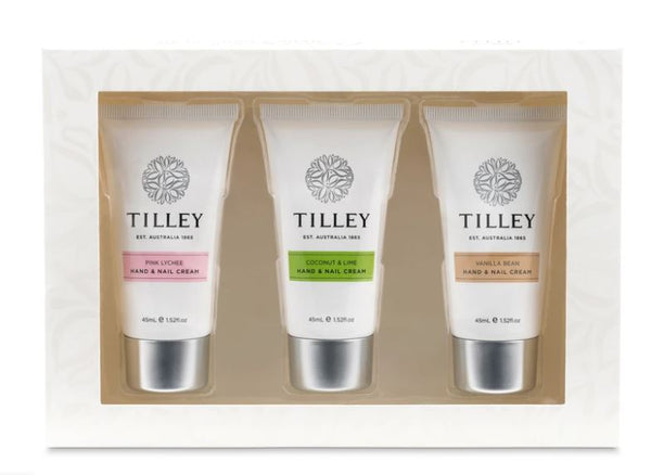 Tilley Gourmet Hand And Nail Cream Trio Gift Pack 3X45ml